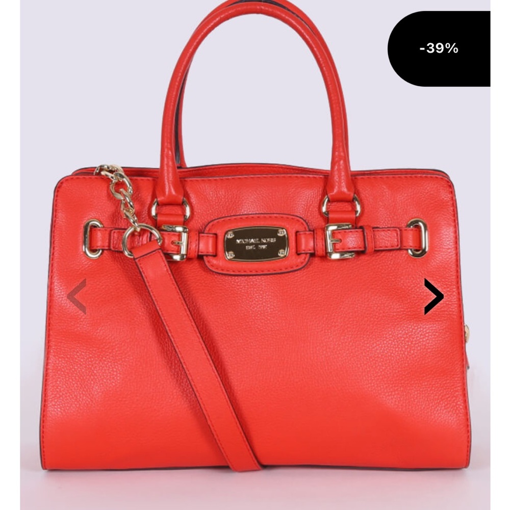 Michael Kors Vibrant Red Leather Tote